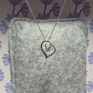 Elegant Silver Heart Necklace
